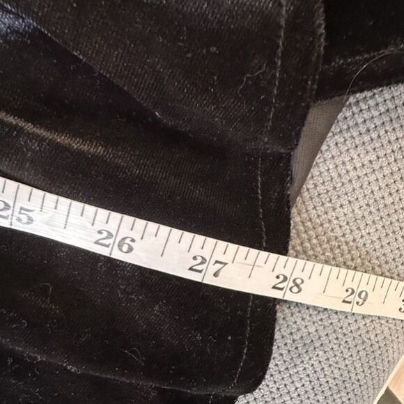 Umgee Baby Doll Velvet Swing Hem Long Sleeve Button-Down Shirt Black Size Medium - Picture 6 of 11